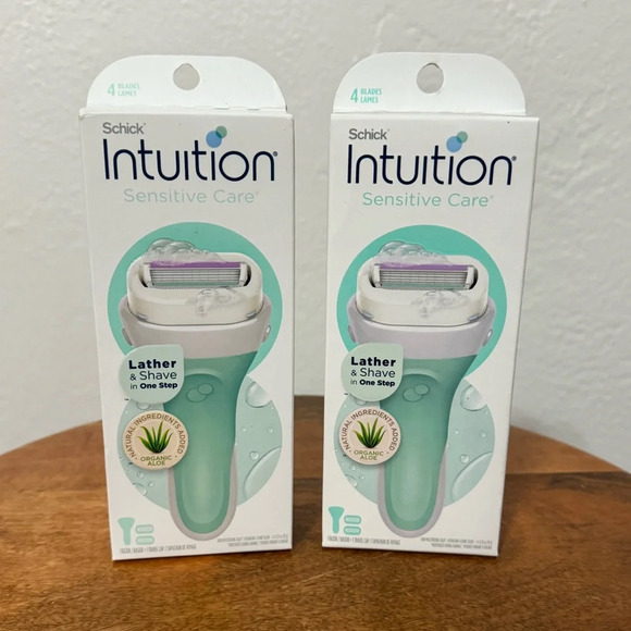 2 Pack - Schick Intuition Naturals Sensitive Care Razor Kit ( 3 for $20 Bundle) - Picture 4 of 10